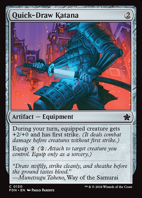 Quick-Draw Katana - Foundations Magic card