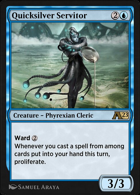 Quicksilver Servitor - Alchemy: Phyrexia (#5) - Illustrated by Samuel Araya - Magic: The Gathering Card