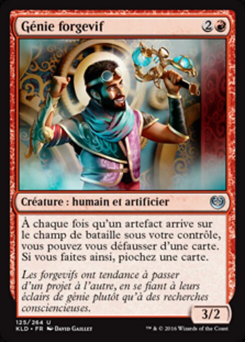 Genio Tempralesto (Quicksmith Genius) - Kaladesh (#125) - Illustrated by David Gaillet - Magic: The Gathering Card