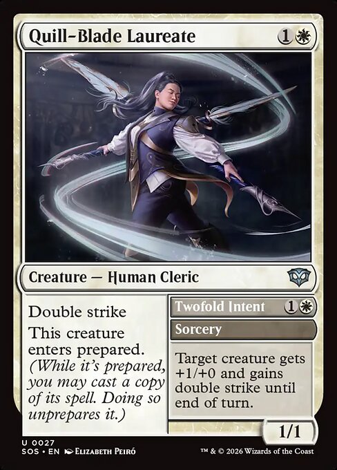 Quill-Blade Laureate // Twofold Intent - Secrets of Strixhaven Magic card