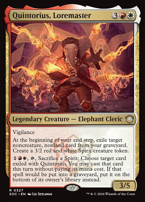 Quintorius, Loremaster - Secrets of Strixhaven Commander Magic card