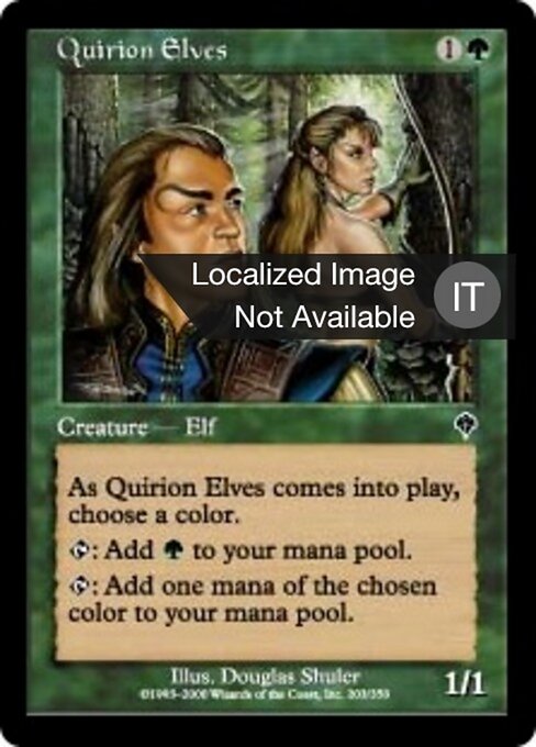 クウィリーオン・エルフ (Quirion Elves) - Invasion (#203) - Illustrated by Douglas Shuler - Magic: The Gathering Card