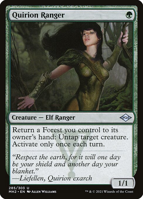 Quirion Ranger - Modern Horizons 2 (#285) - Illustrated by Allen Williams - Magic: The Gathering Card