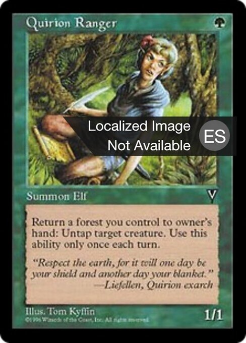 Explorador Quirion (Quirion Ranger) - Visions (#117) - Illustrated by Tom Kyffin - Magic: The Gathering Card