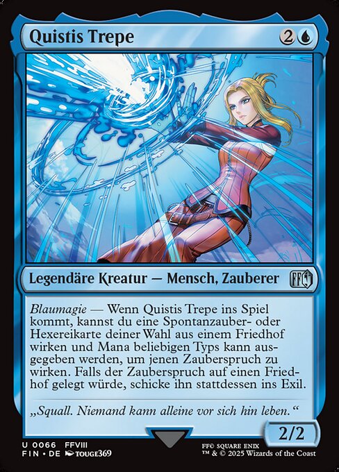 Quistis Trepe - Final Fantasy (#66) - Illustrated by Touge369 - Magic: The Gathering Card