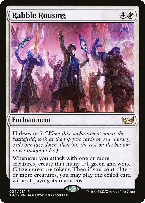 Rabble Rousing - Streets of New Capenna (#24) - Illustrated by Néstor Ossandón Leal - Magic: The Gathering Card