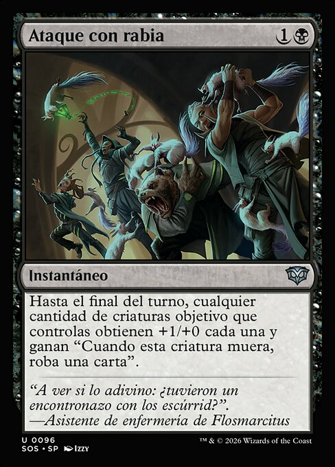 Assaut enragé (Rabid Attack) - Secrets of Strixhaven (#96) - Illustrated by Izzy - Magic: The Gathering Card
