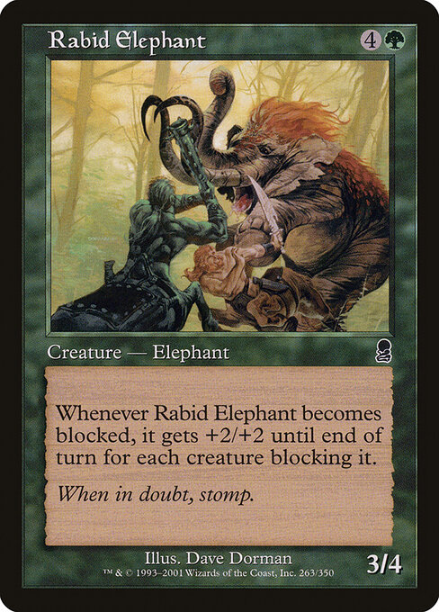 Rabid Elephant - Odyssey Magic card