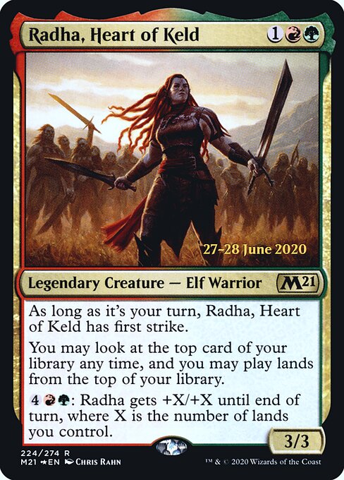 Radha, Herz von Keld (Radha, Heart of Keld) - Core Set 2021 (#224) - Illustrated by Chris Rahn - Magic: The Gathering Card
