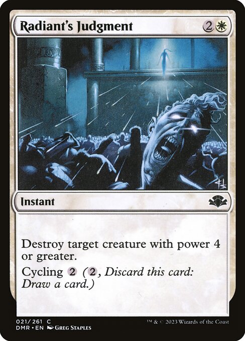 Radiant's Judgment - Dominaria Remastered (#21) - Illustrated by Greg Staples - Magic: The Gathering Card