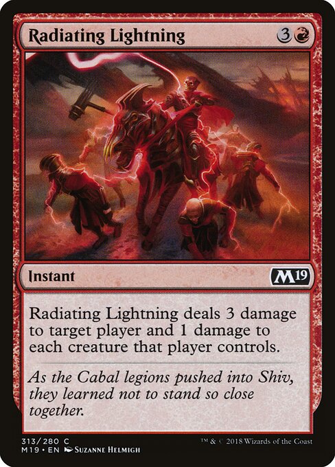 Radiating Lightning - Core Set 2019 Magic card