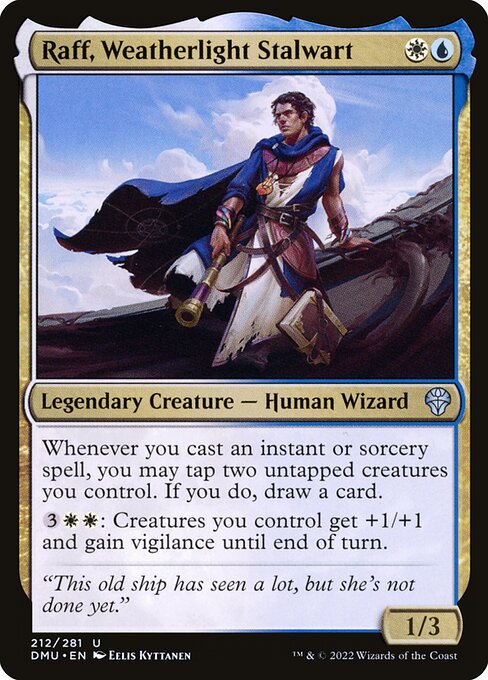Raff, Weatherlight Stalwart - Dominaria United (#212) - Illustrated by Eelis Kyttanen - Magic: The Gathering Card