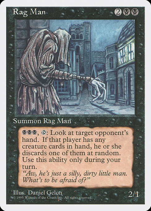 Rag Man - Fourth Edition (#155) - Illustrated by Daniel Gelon - Magic: The Gathering Card