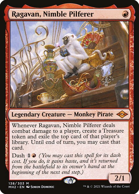Ragavan, Nimble Pilferer - Modern Horizons 2 (#138) - Illustrated by Simon Dominic - Magic: The Gathering Card
