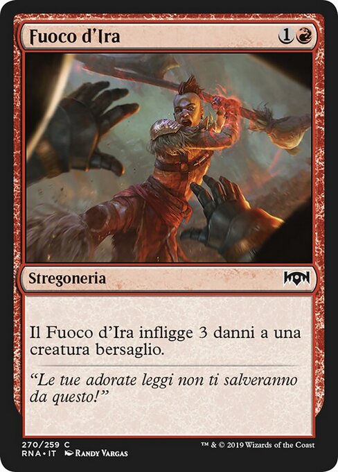 Fogo da Fúria (Ragefire) - Ravnica Allegiance (#270) - Illustrated by Randy Vargas - Magic: The Gathering Card