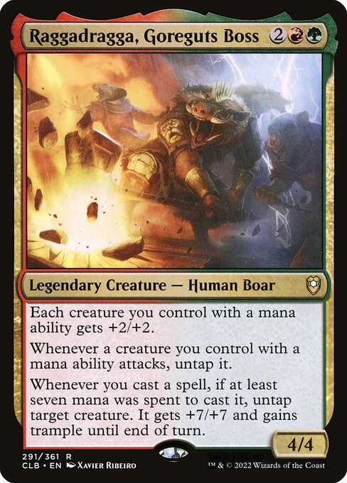 Raggadragga, Goreguts Boss - Commander Legends: Battle for Baldur's Gate Magic card