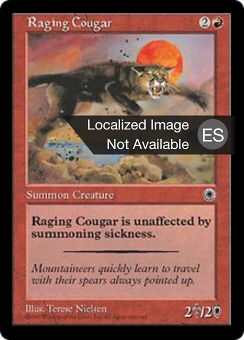 Wütende Wildkatze (Raging Cougar) - Portal (#144) - Illustrated by Terese Nielsen - Magic: The Gathering Card