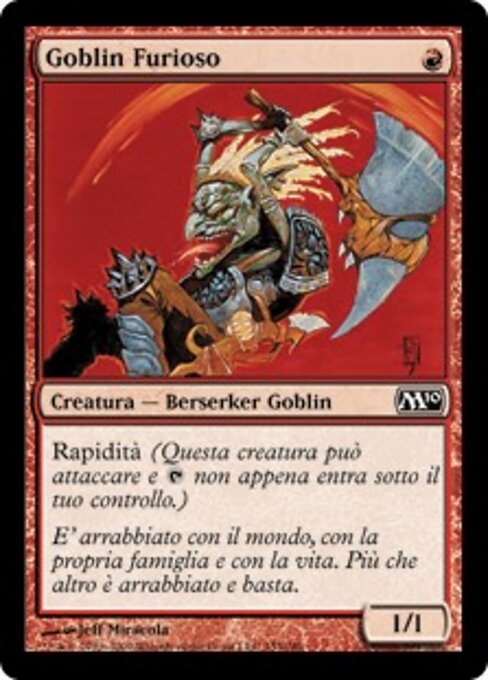 Goblin Furioso (Raging Goblin) - Magic 2010 (#153) - Illustrated by Jeff Miracola - Magic: The Gathering Card