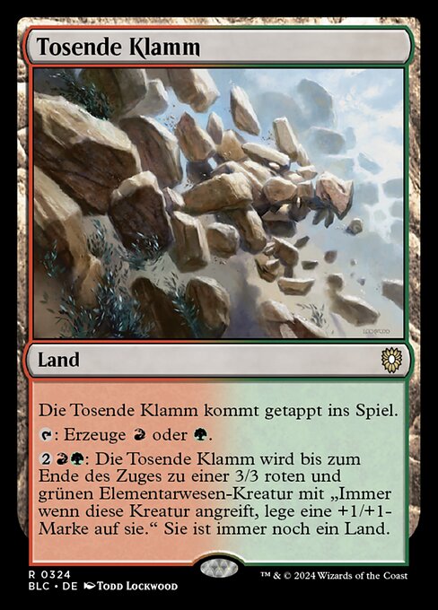 Ravin enragé (Raging Ravine) - Bloomburrow Commander (#324) - Illustrated by Todd Lockwood - Magic: The Gathering Card