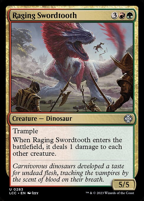 Raging Swordtooth - The Lost Caverns of Ixalan Commander Magic card