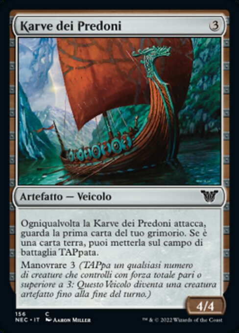 Karve dei Predoni (Raiders' Karve) - Neon Dynasty Commander (#156) - Illustrated by Aaron Miller - Magic: The Gathering Card
