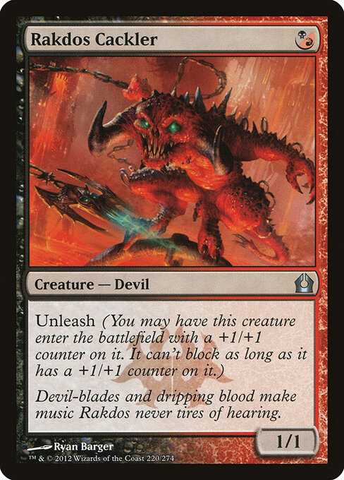 Rakdos Cackler - Return to Ravnica (#220) - Illustrated by Ryan Barger - Magic: The Gathering Card