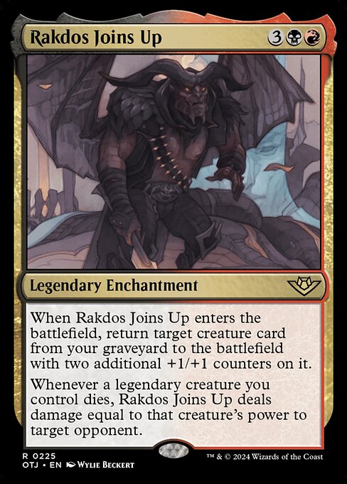 Rakdos Joins Up - Outlaws of Thunder Junction (#225) - Illustrated by Wylie Beckert - Magic: The Gathering Card