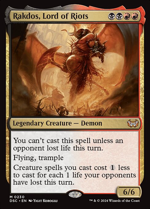 Rakdos, Lord of Riots - Duskmourn: House of Horror Commander Magic card
