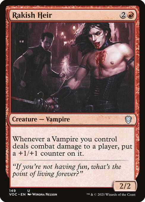 Rakish Heir - Crimson Vow Commander Magic card