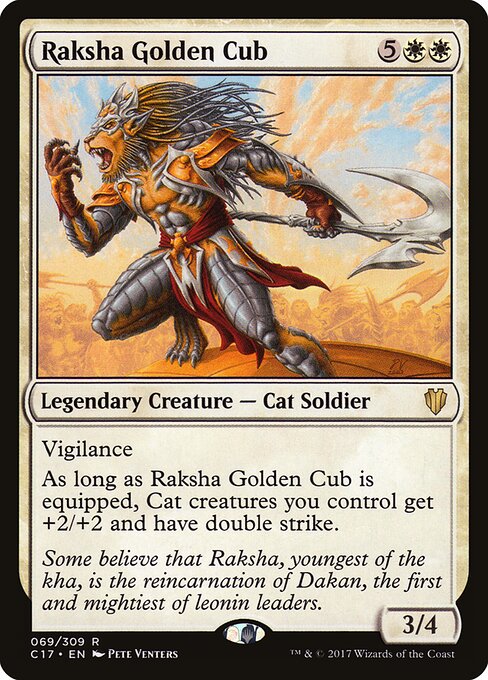 Raksha Golden Cub - Commander 2017 Magic card