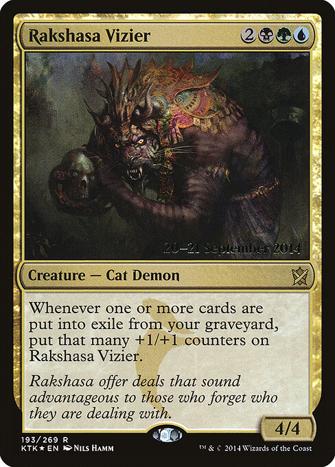 罗刹元老 (Rakshasa Vizier) - Khans of Tarkir (#193) - Illustrated by Nils Hamm - Magic: The Gathering Card