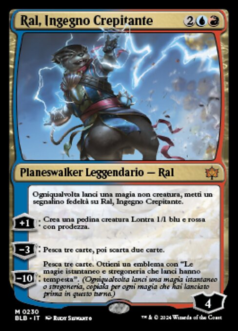 轟く機知、ラル (Ral, Crackling Wit) - Bloomburrow (#353) - Illustrated by Atsushi Furusawa - Magic: The Gathering Card
