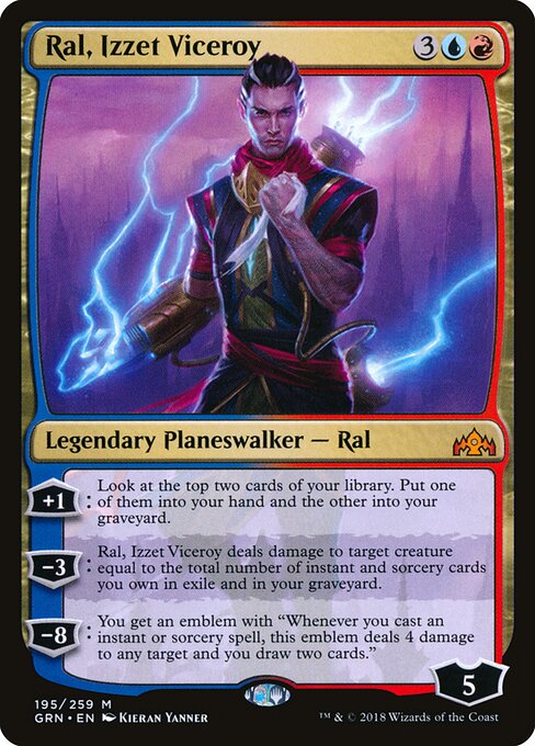 Ral, Izzet Viceroy - Guilds of Ravnica (#195) - Illustrated by Kieran Yanner - Magic: The Gathering Card