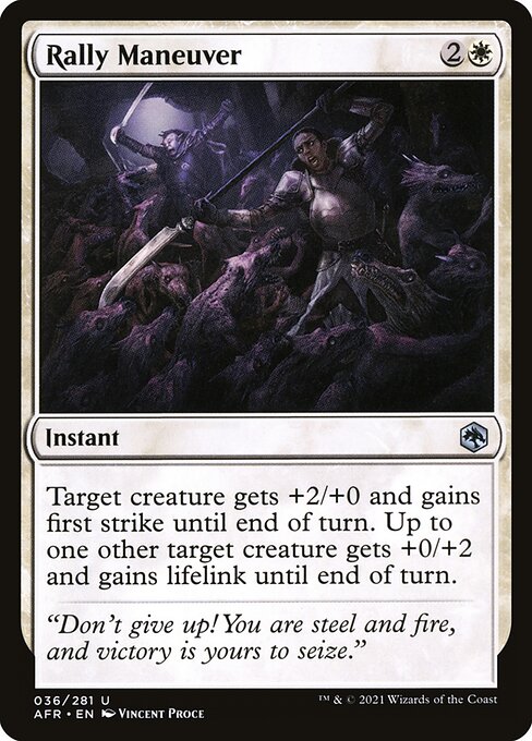 Rally Maneuver - Adventures in the Forgotten Realms (#36) - Illustrated by Vincent Proce - Magic: The Gathering Card