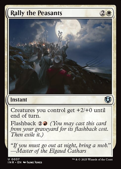 Rally the Peasants - Innistrad Remastered (#37) - Illustrated by Jaime Jones - Magic: The Gathering Card