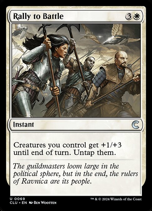 Rally to Battle - Ravnica: Clue Edition (#69) - Illustrated by Ben Wootten - Magic: The Gathering Card