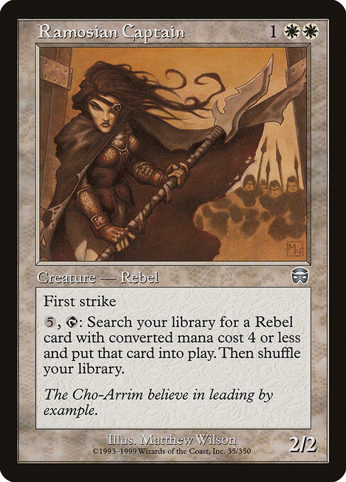 Ramosian Captain - Mercadian Masques (#35) - Illustrated by Matthew D. Wilson - Magic: The Gathering Card