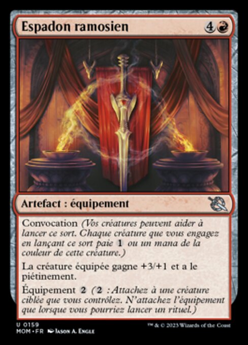 Spadone Ramosiano (Ramosian Greatsword) - March of the Machine (#159) - Illustrated by Jason A. Engle - Magic: The Gathering Card