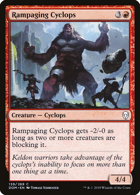 Rampaging Cyclops - Dominaria Magic card