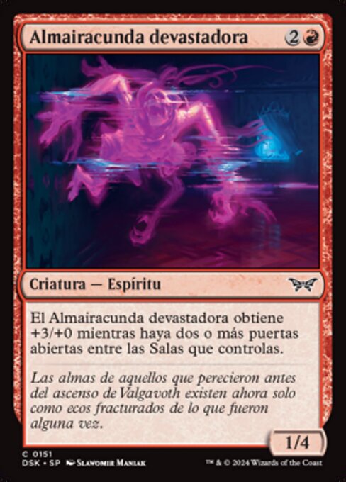 Almairacunda devastadora (Rampaging Soulrager) - Duskmourn: House of Horror (#151) - Illustrated by Slawomir Maniak - Magic: The Gathering Card
