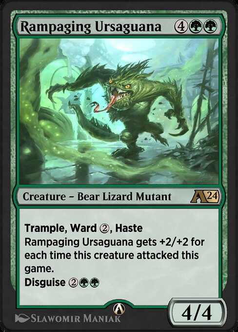 Rampaging Ursaguana - Alchemy: Murders at Karlov Manor (#18) - Illustrated by Slawomir Maniak - Magic: The Gathering Card