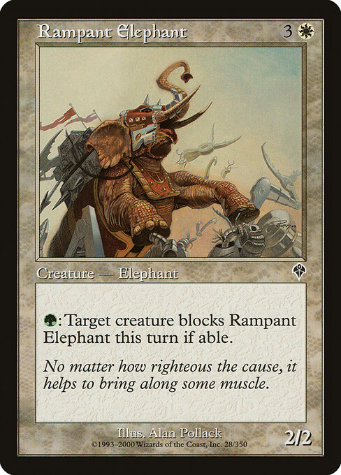 Rampant Elephant - Invasion Magic card