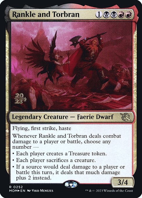 Rankle and Torbran - March of the Machine Promos (#252s) - Illustrated by Viko Menezes - Magic: The Gathering Card