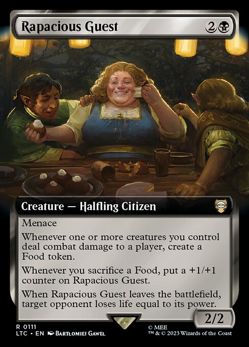 贪食宾客 (Rapacious Guest) - Tales of Middle-earth Commander (#111) - Illustrated by Bartłomiej Gaweł - Magic: The Gathering Card