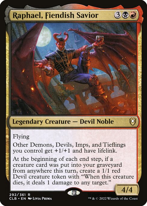 Raphael, Fiendish Savior - Commander Legends: Battle for Baldur's Gate Magic card