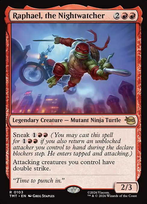 Raphael, the Nightwatcher - Teenage Mutant Ninja Turtles Magic card