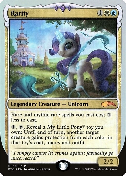 Rarity - Ponies: The Galloping (#3) - Illustrated by Andrea Radeck - Magic: The Gathering Card