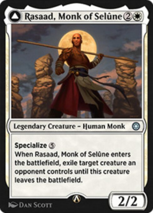 Rasaad, Monk of Selûne - Alchemy Horizons: Baldur's Gate (#4) - Illustrated by Dan Murayama Scott - Magic: The Gathering Card