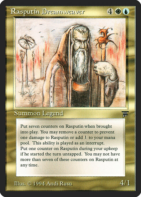 Rasputin Dreamweaver - Legends (#253) - Illustrated by Andi Rusu - Magic: The Gathering Card
