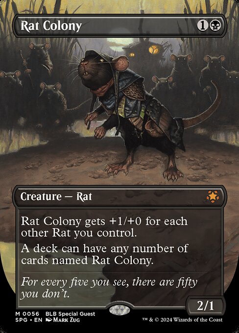 Rattenkolonie (Rat Colony) - Special Guests (#56) - Illustrated by Mark Zug - Magic: The Gathering Card